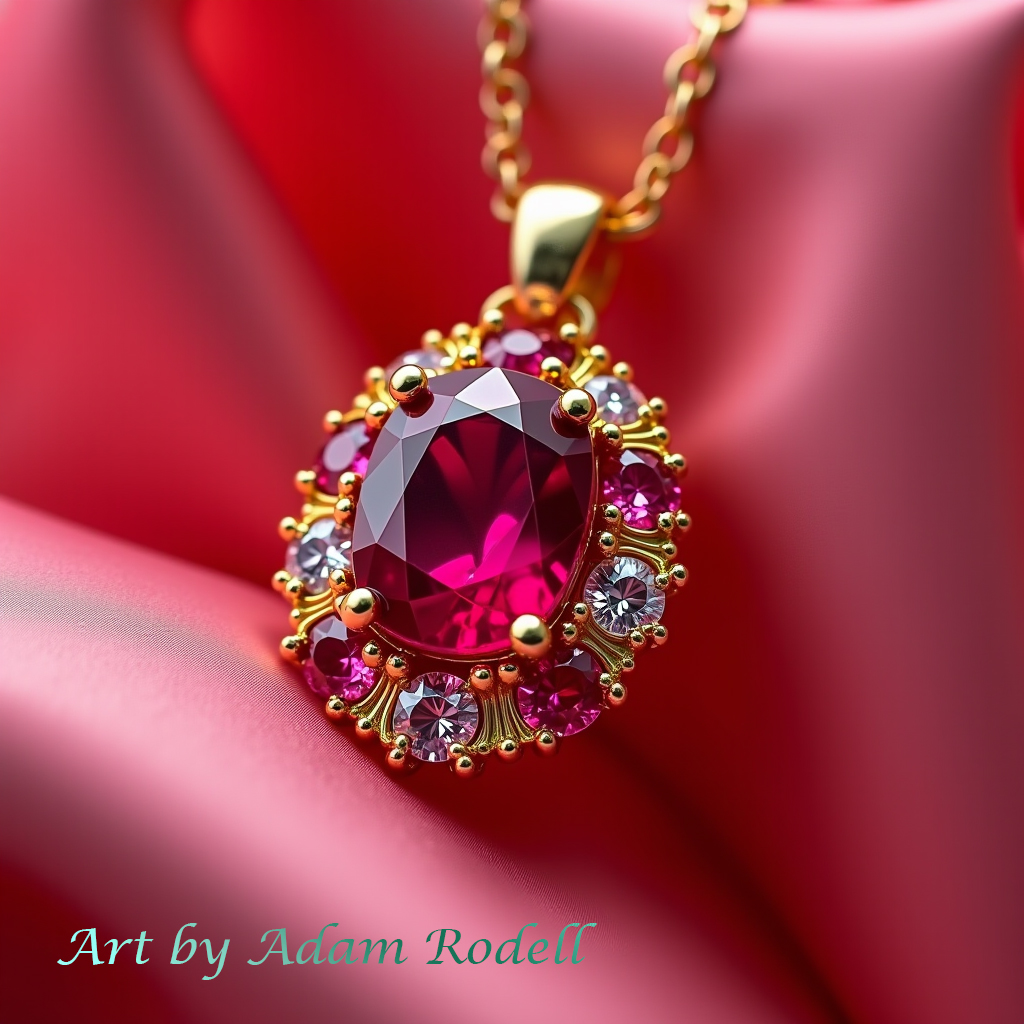 Yellow Gold Ruby Pendant