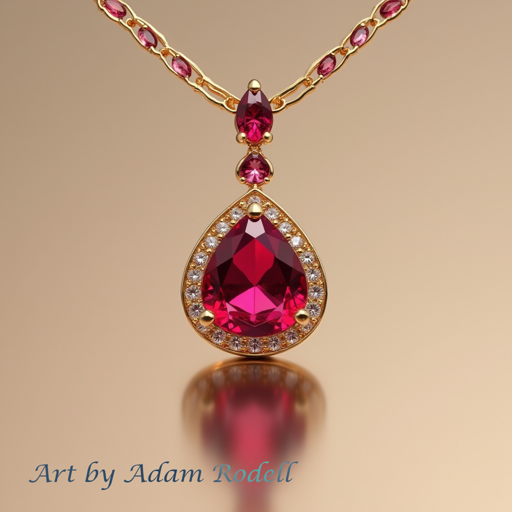 Yellow Gold Ruby Pendant