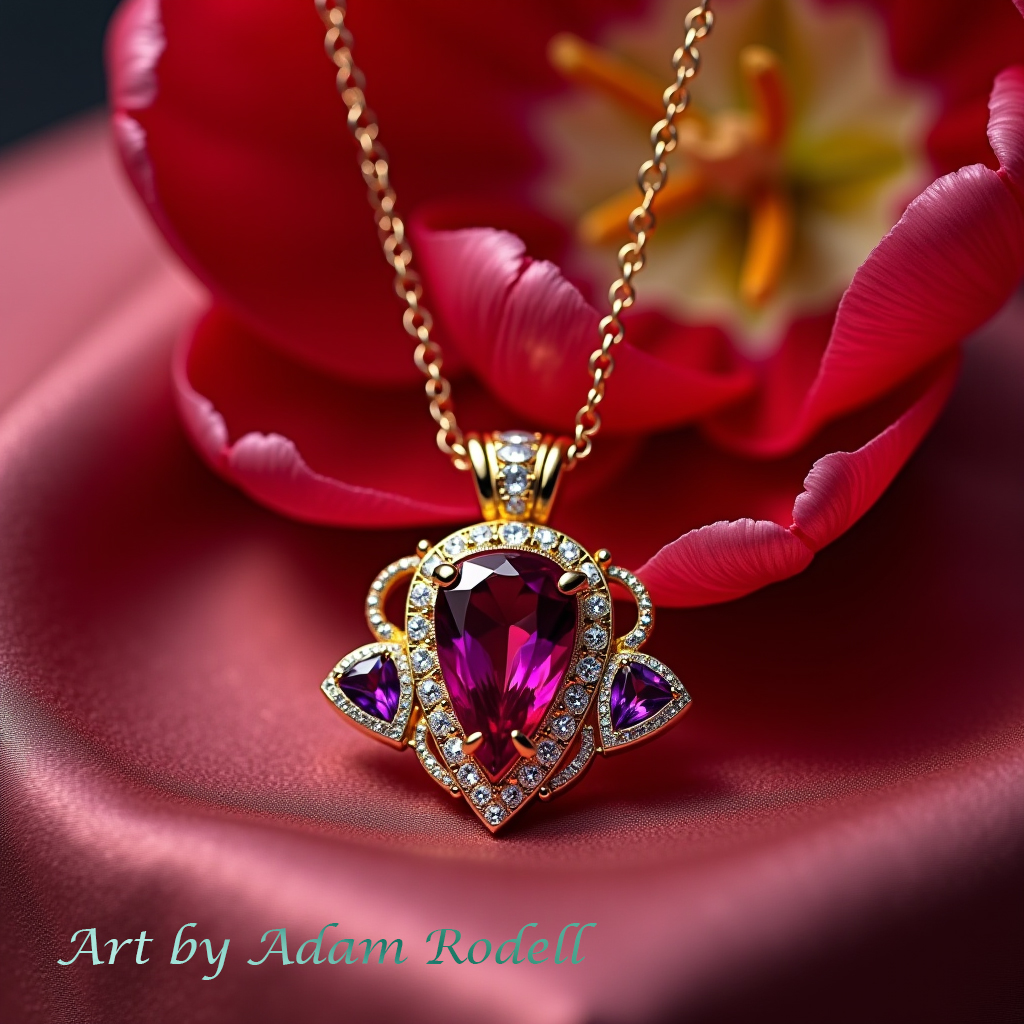 Yellow Gold Ruby Pendant