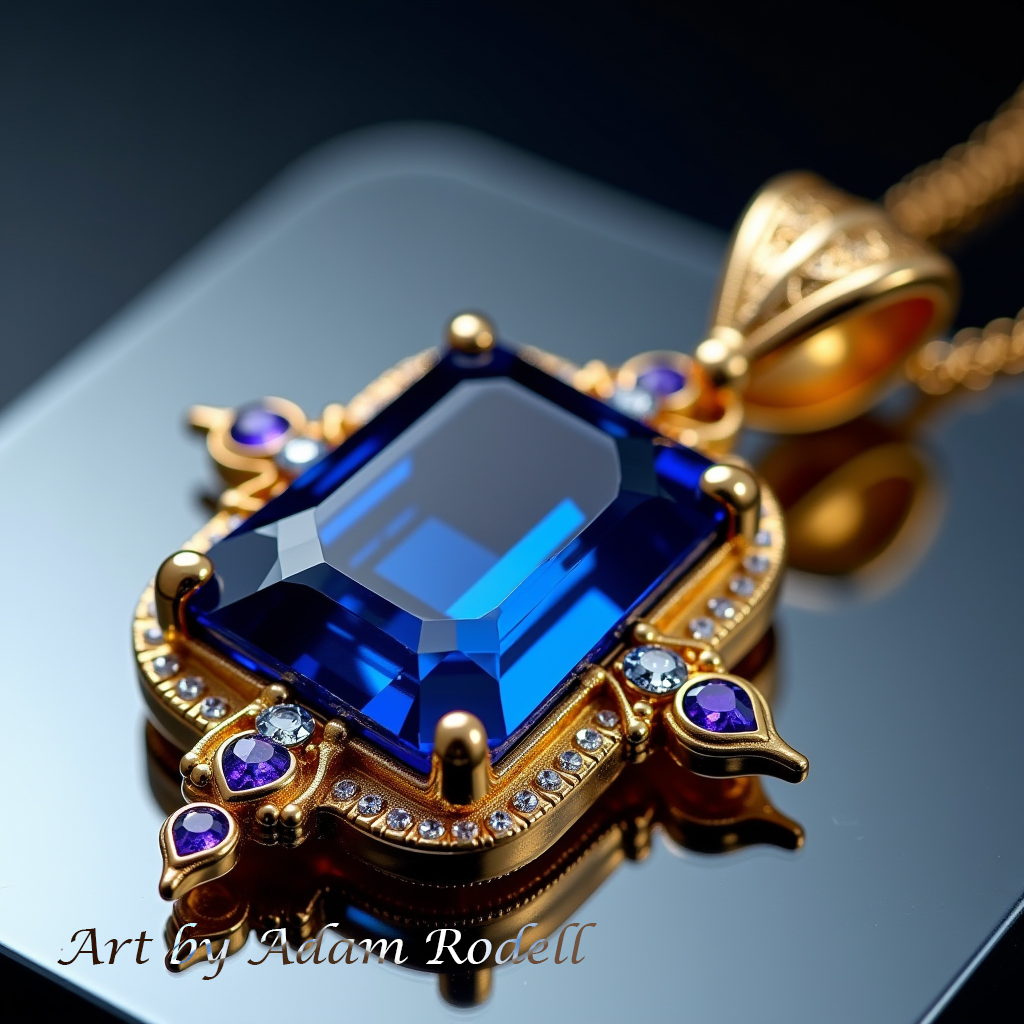 Yellow Gold Sapphire Pendant