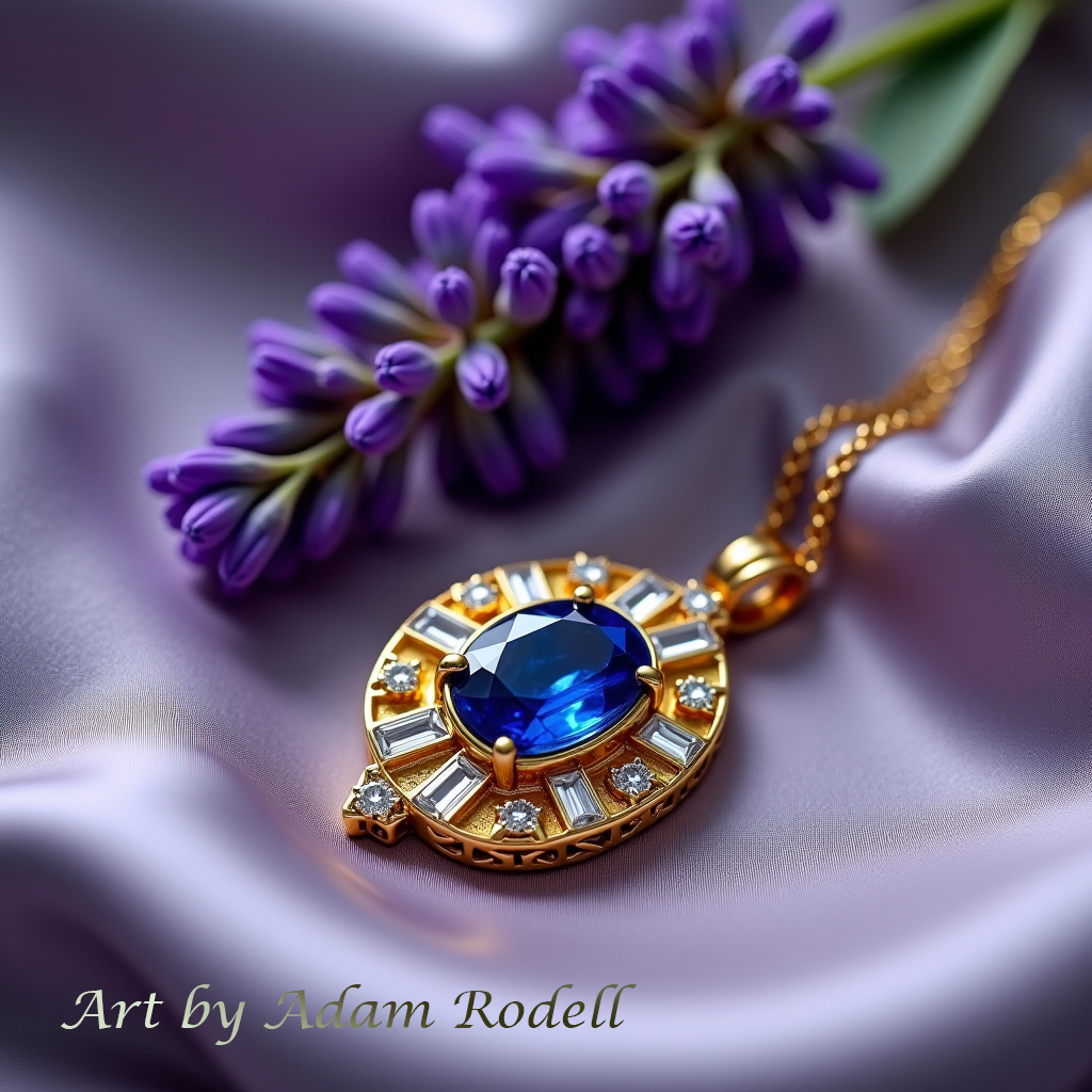 Yellow Gold Sapphire Pendant