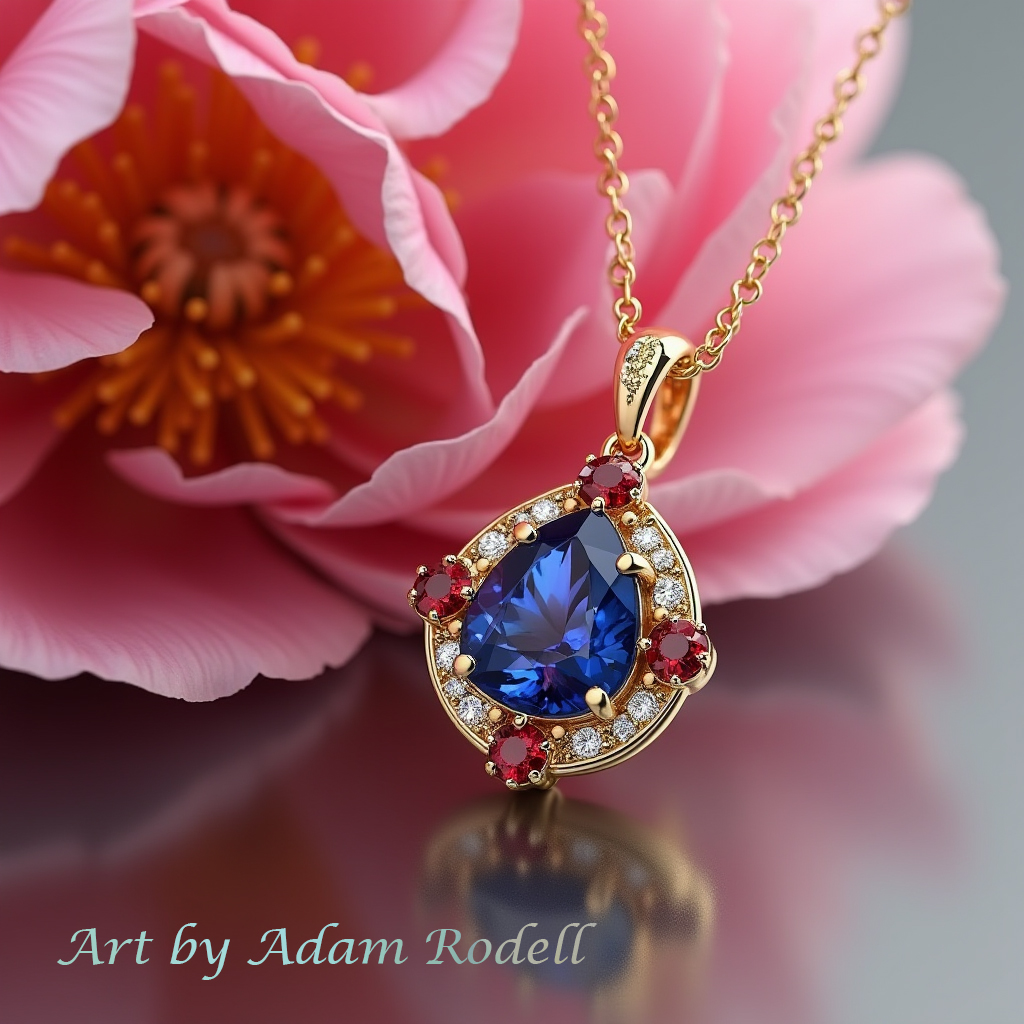 Yellow Gold Sapphire Pendant