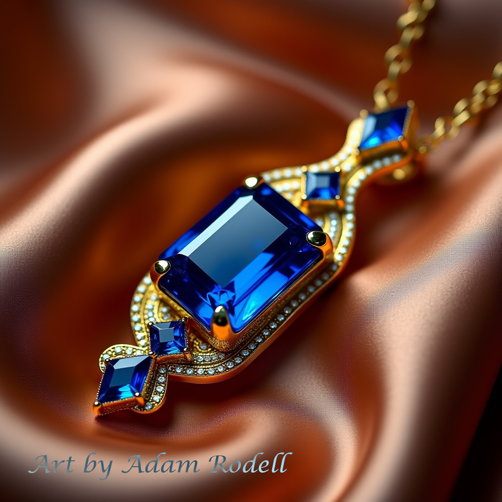 Yellow Gold Sapphire Pendant