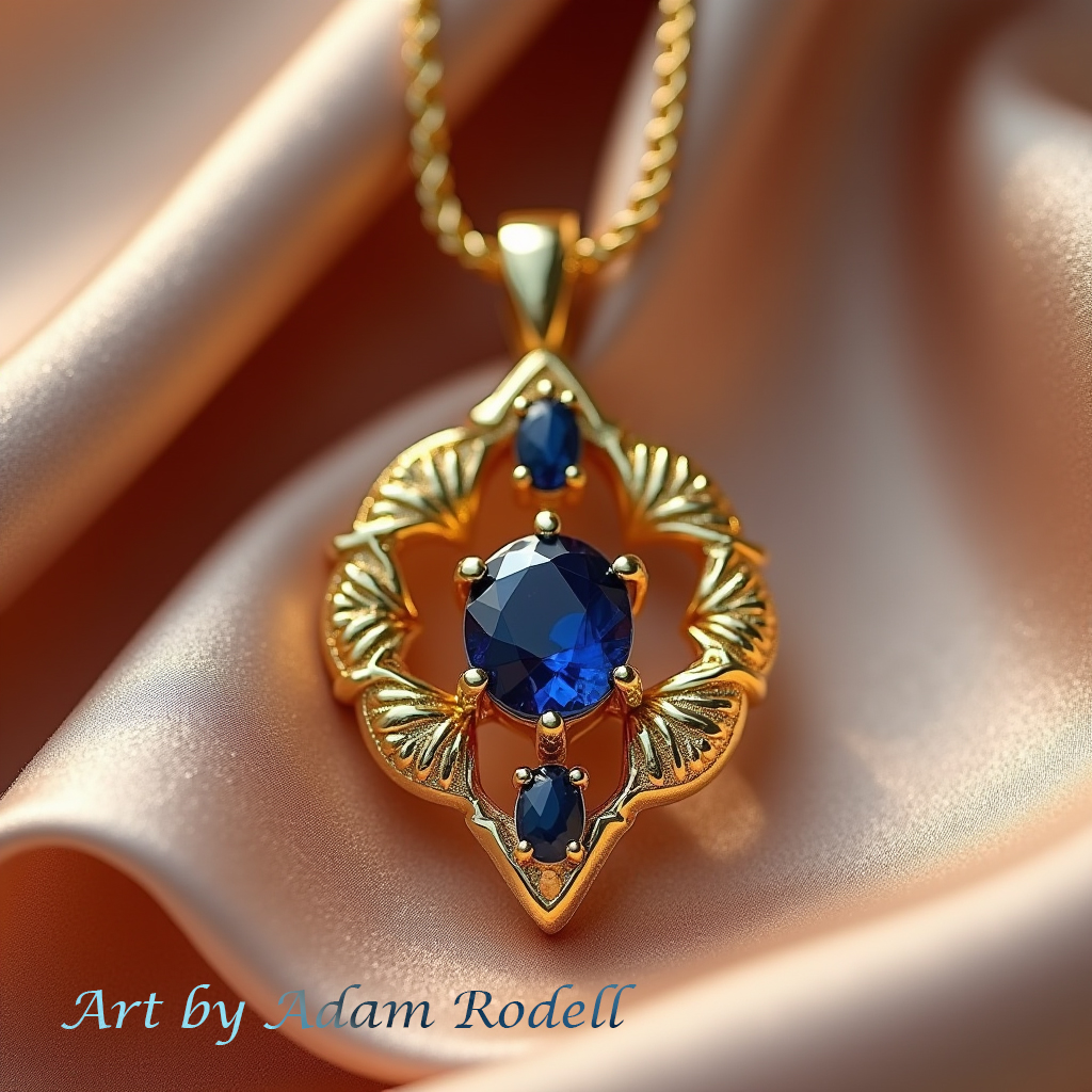 Yellow Gold Sapphire Pendant