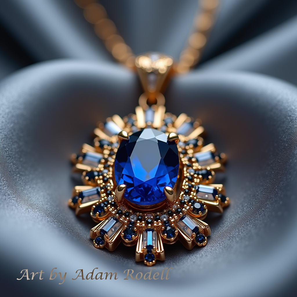 Yellow Gold Sapphire Pendant