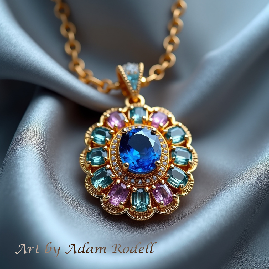 Yellow Gold Sapphire Pendant