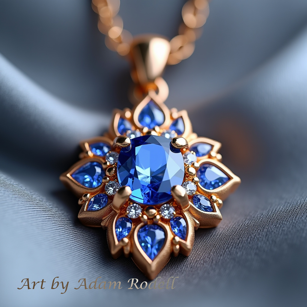 Yellow Gold Sapphire Pendant