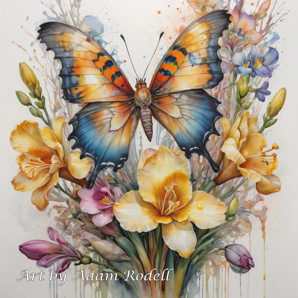 Butterflies. Art by Adam Rodell