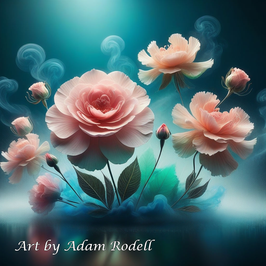 Surreal Flowers. Art by Adam Rodell