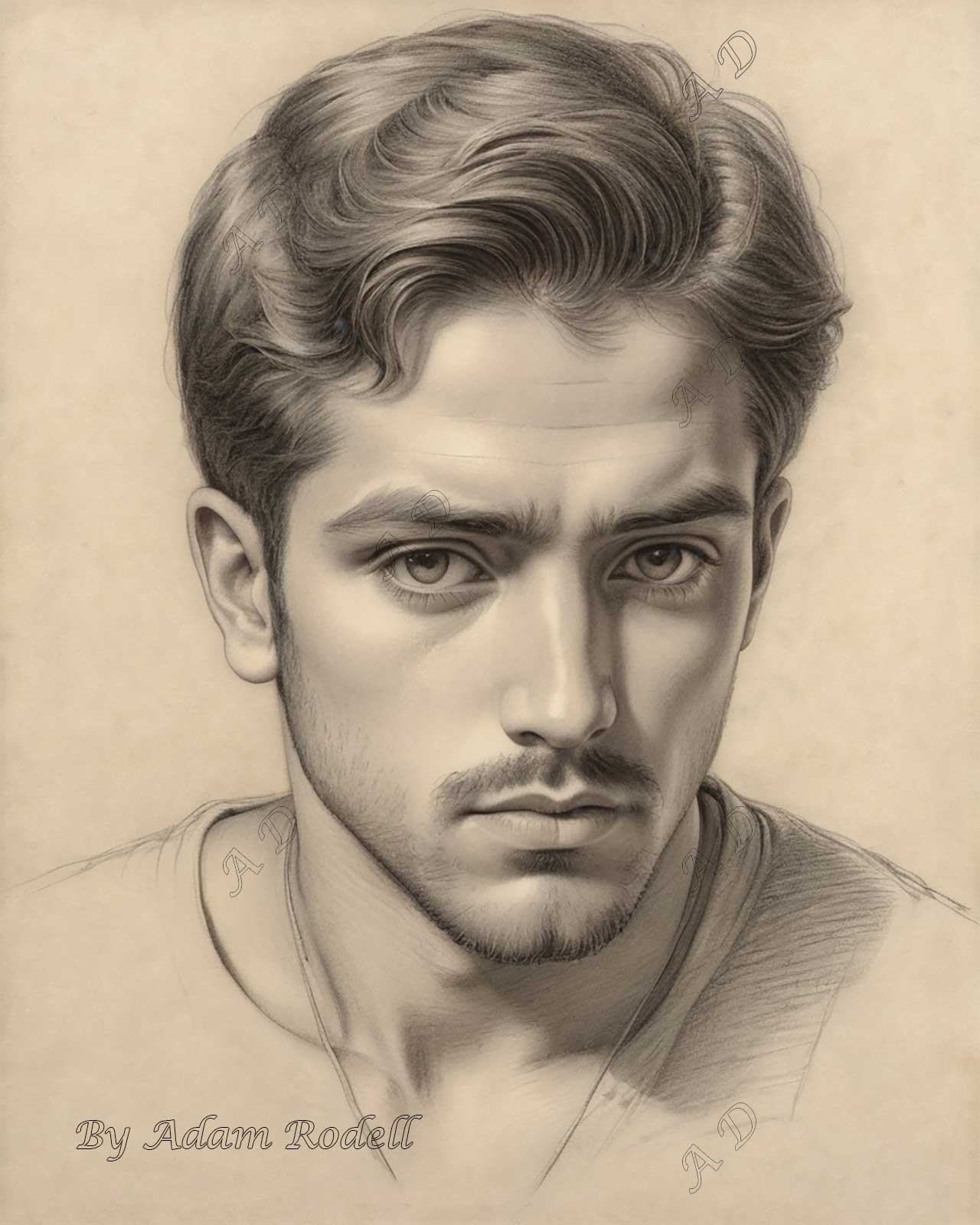 PORTRAITS: PENCIL. Art by Adam Rodell