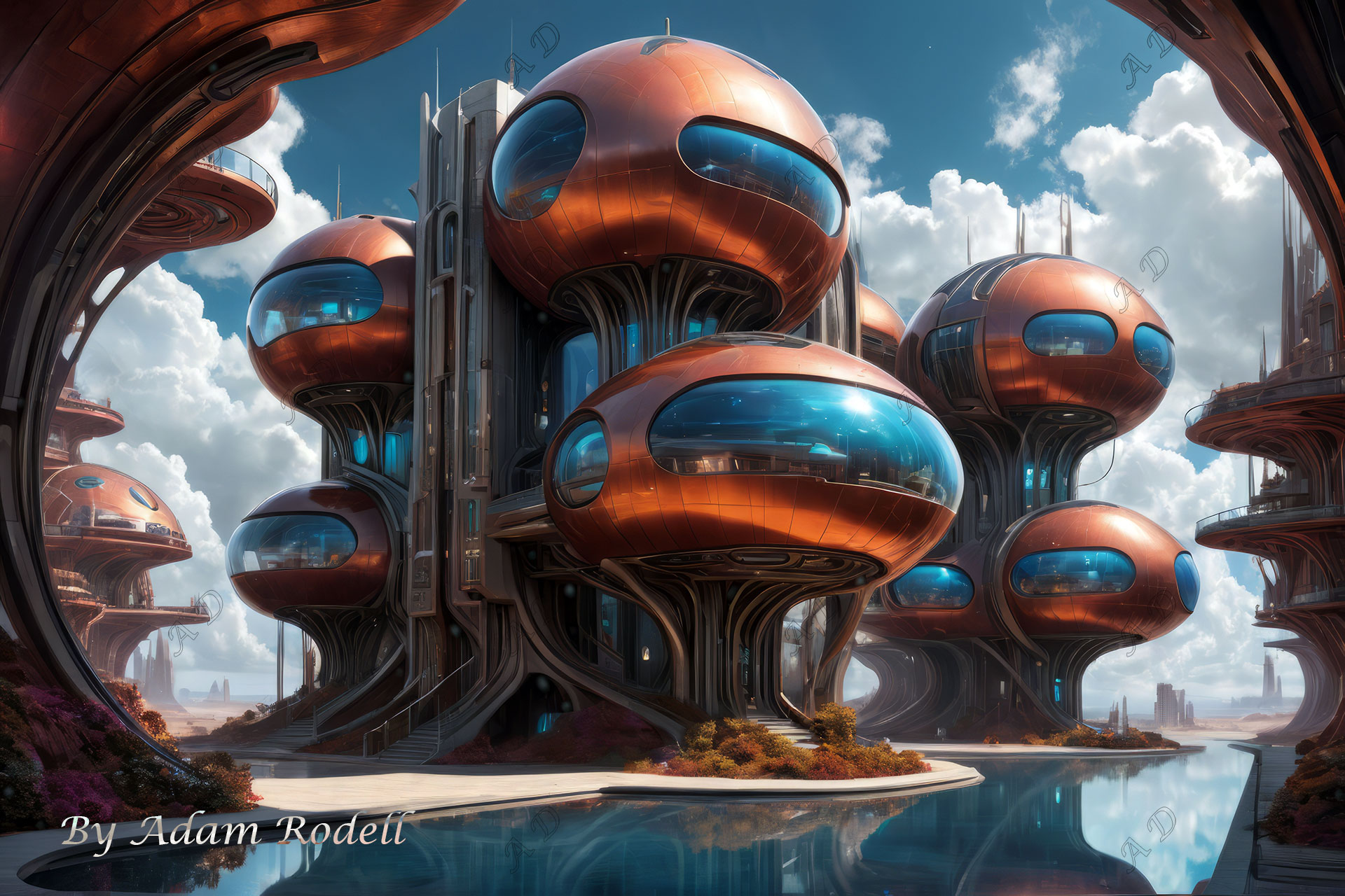 Sci-Fi PLACES. Art by Adam Rodell