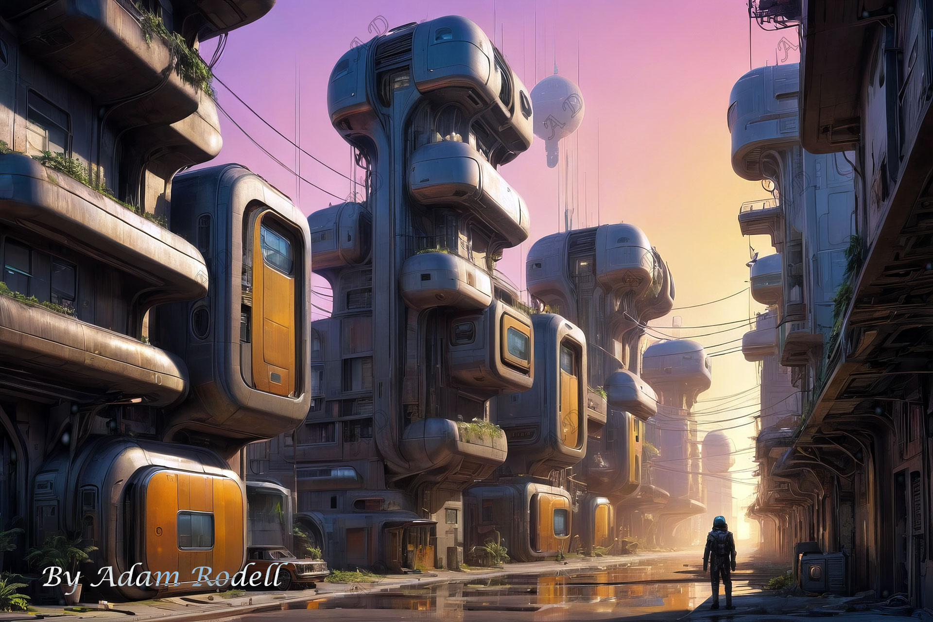 Sci-Fi PLACES. Art by Adam Rodell