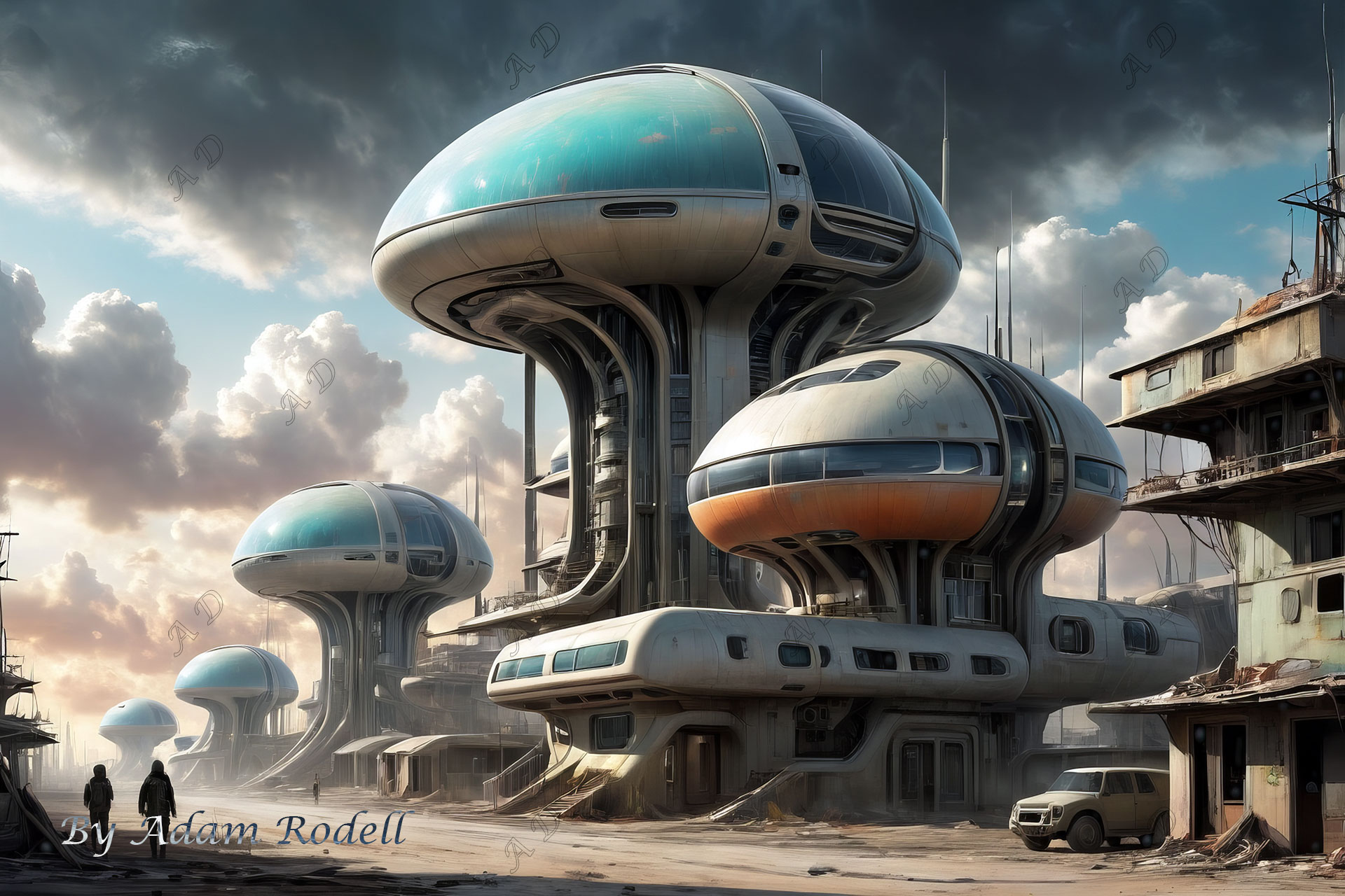 Sci-Fi PLACES. Art by Adam Rodell