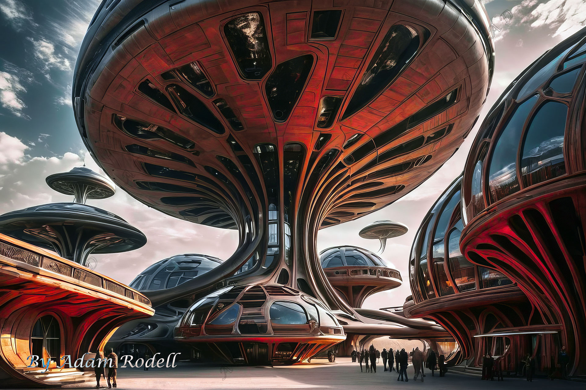 Sci-Fi PLACES. Art by Adam Rodell