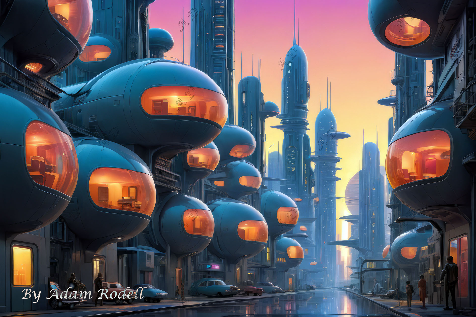 Sci-Fi PLACES. Art by Adam Rodell