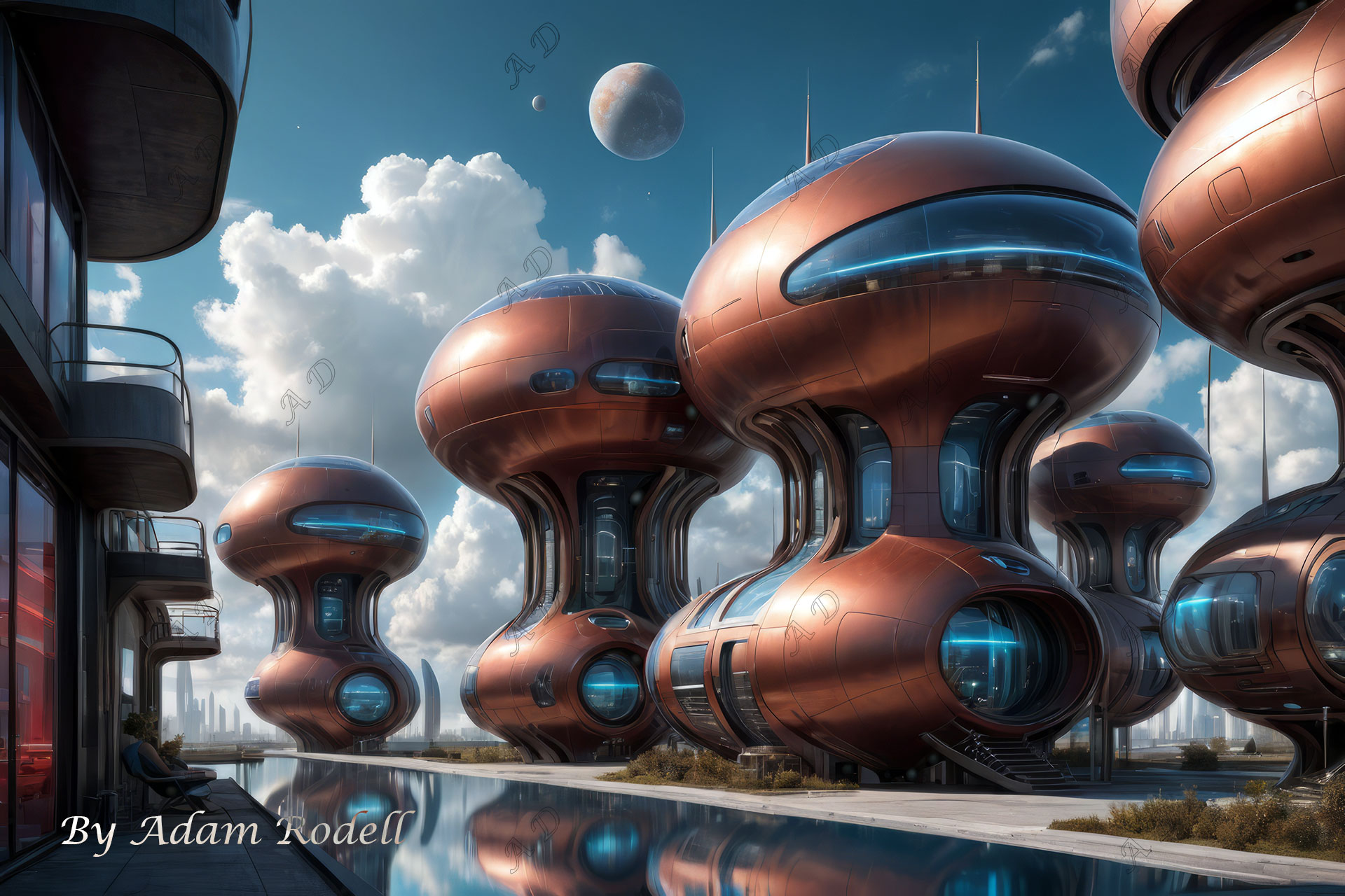 Sci-Fi PLACES. Art by Adam Rodell