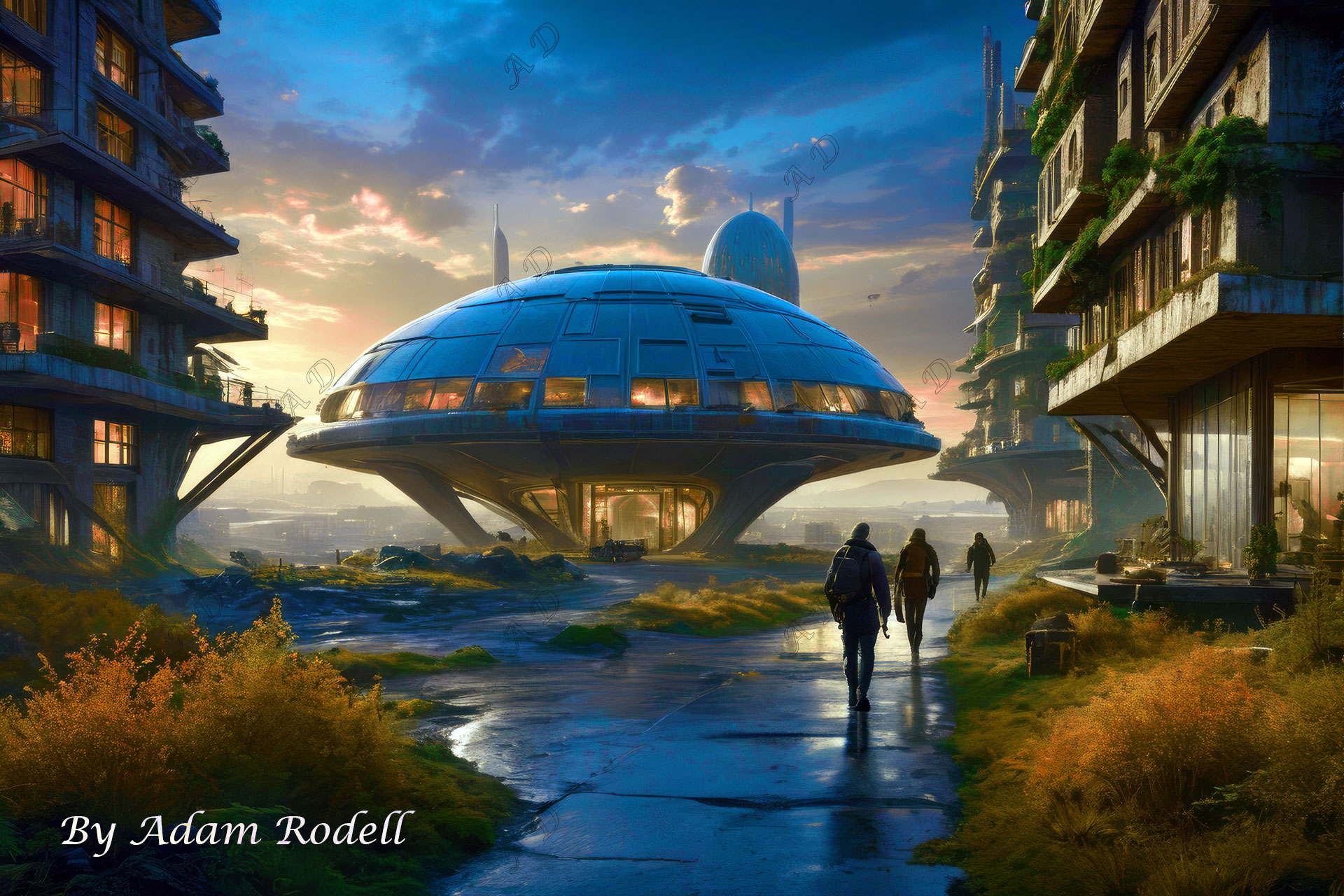 Sci-Fi PLACES. Art by Adam Rodell