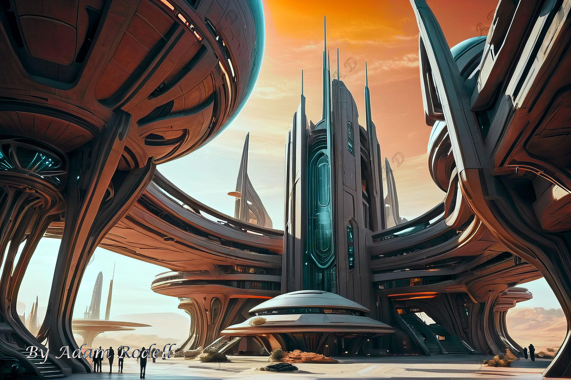 Sci-Fi PLACES. Art by Adam Rodell