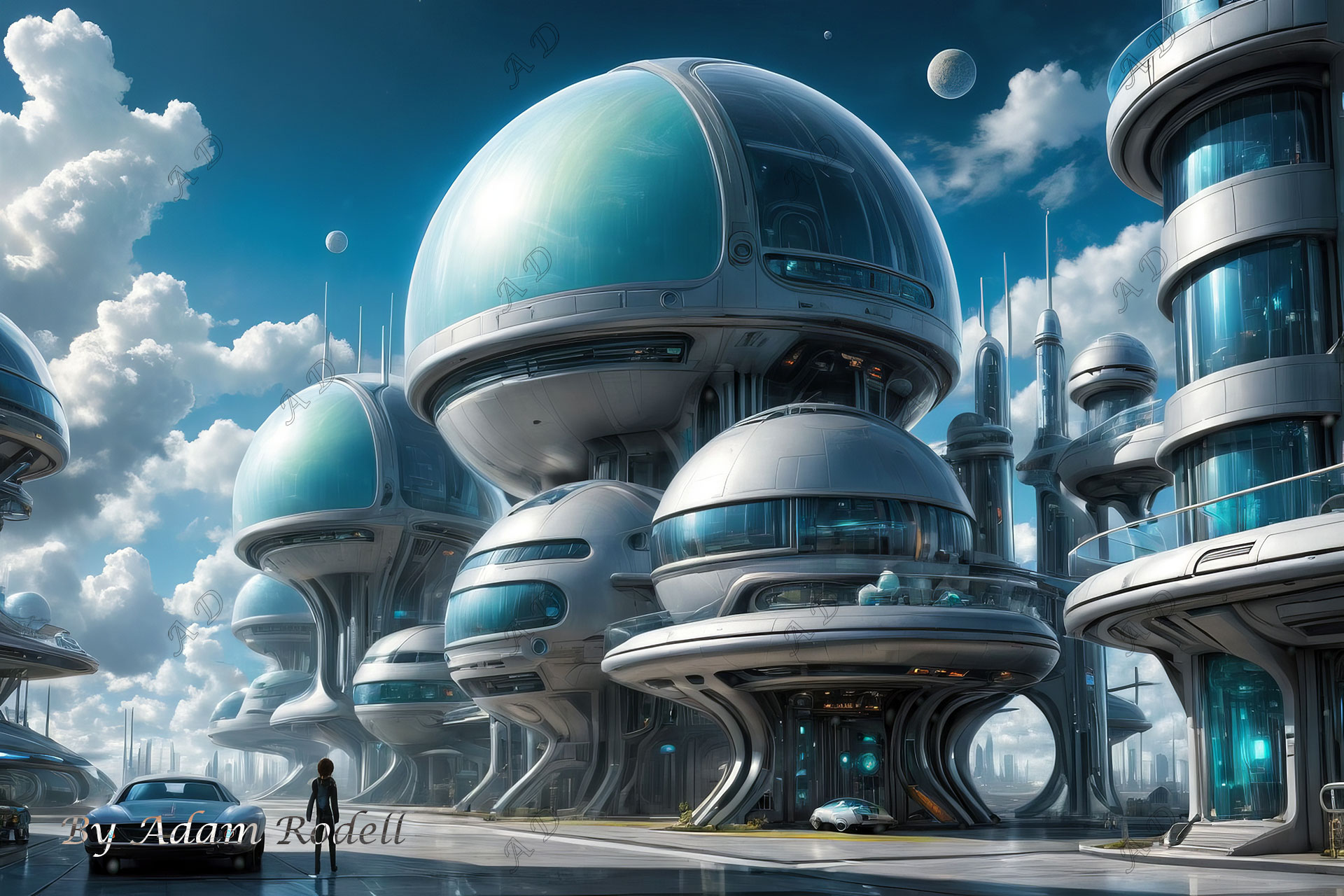 Sci-Fi PLACES. Art by Adam Rodell