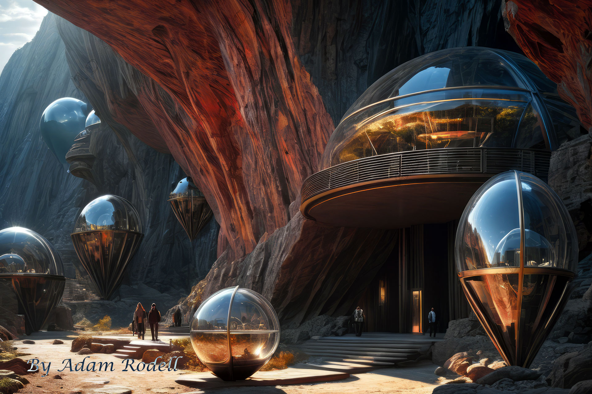 Sci-Fi PLACES. Art by Adam Rodell